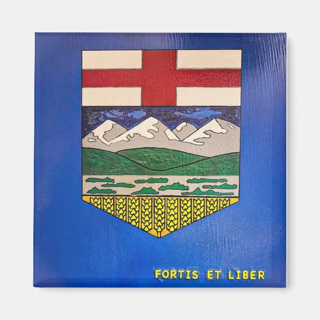 Imã Bandeira pintada de Alberta (Frente)