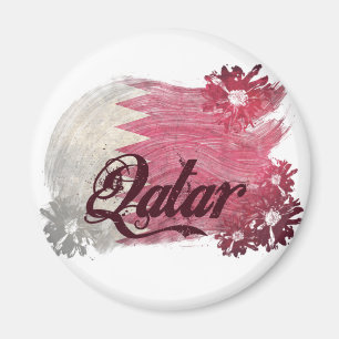 Imã Bandeira pintada de Qatar