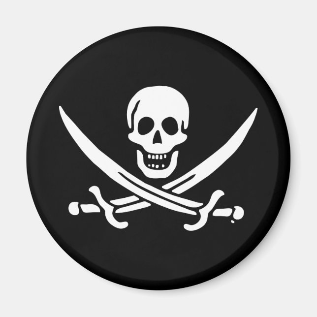 Imã Bandeira pirata de Jolly roger (Frente)