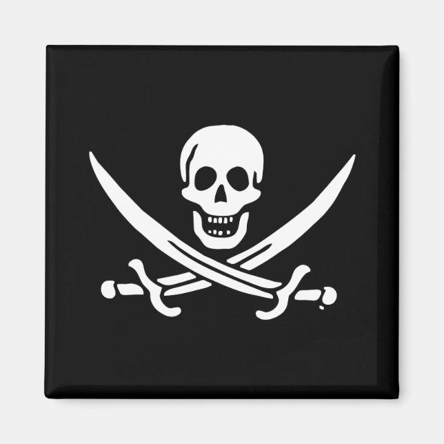 Imã Bandeira pirata de Jolly roger (Frente)