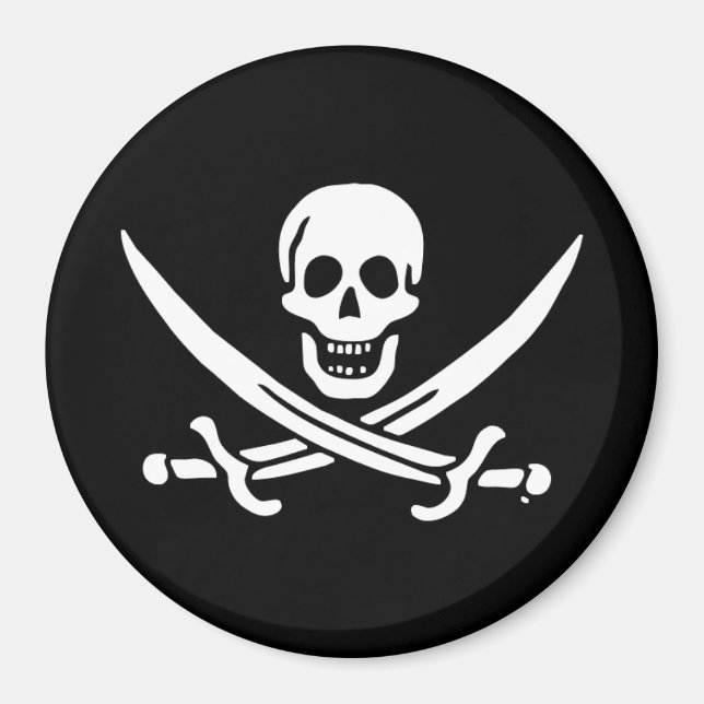 Imã Bandeira pirata de Jolly roger (Frente)