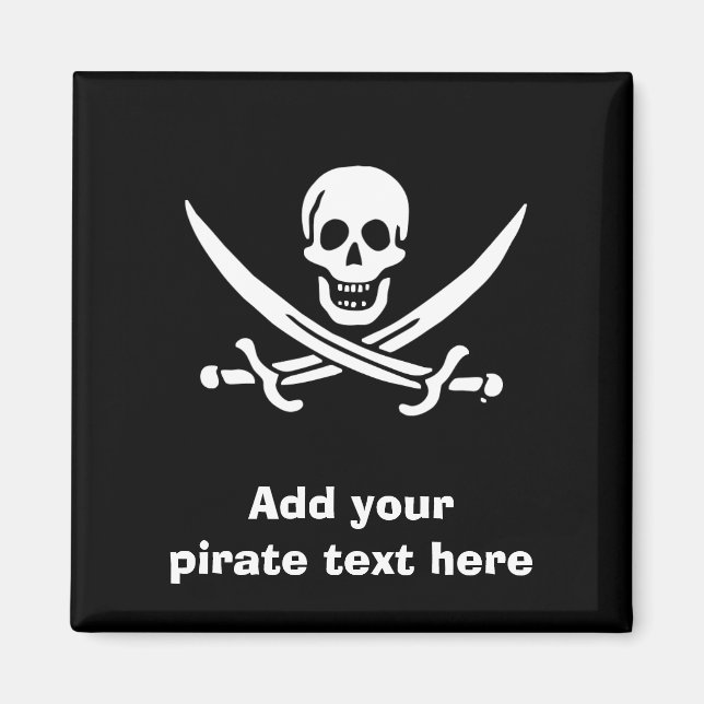Imã Bandeira pirata de Jolly roger (Frente)