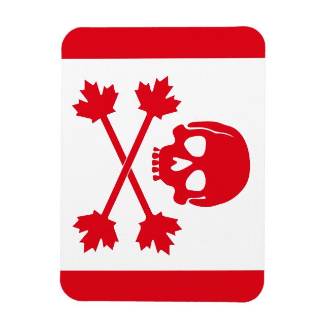Ímã Bandeira Pirata do Canadá (Vertical)