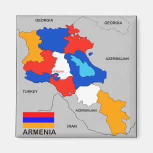 Imã bandeira política do mapa do país de Arménia