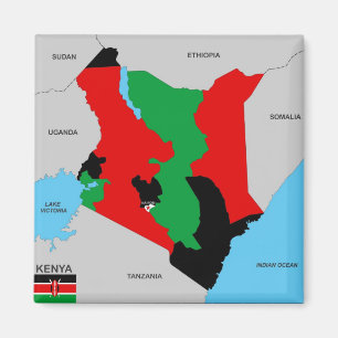 Imã bandeira política do mapa do país de kenya