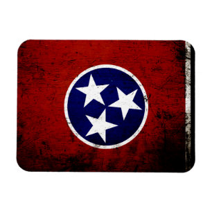 Ímã Bandeira preta do estado de Tennessee do Grunge