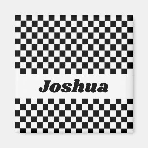 Imã Bandeira preto e branco do verificador