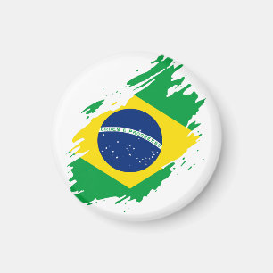 Imã Bandeira Rasgada Brasil Orgulho Nacional Fãs de Es