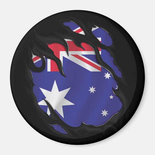 Imã Bandeira rasgada da Austrália (Frente)