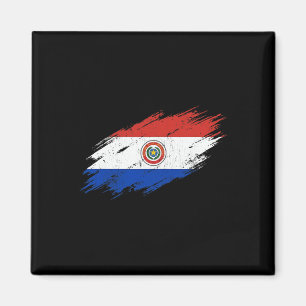 Imã Bandeira Rasgada de Fã de Futebol do Paraguai Orgu