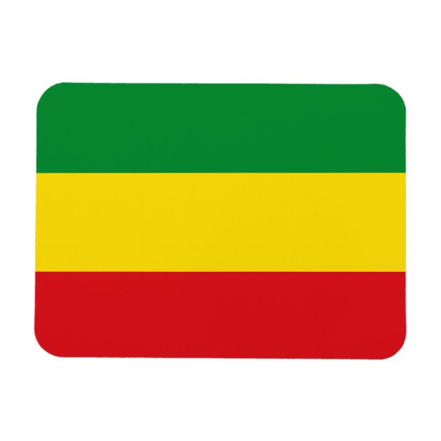 Ímã Bandeira Rastafarian Rasta Etiópia (Horizontal)