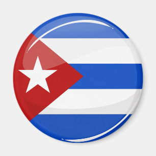 Imã Bandeira redonda brilhante de Cuba