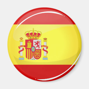 Imã Bandeira redonda lustrosa da espanha
