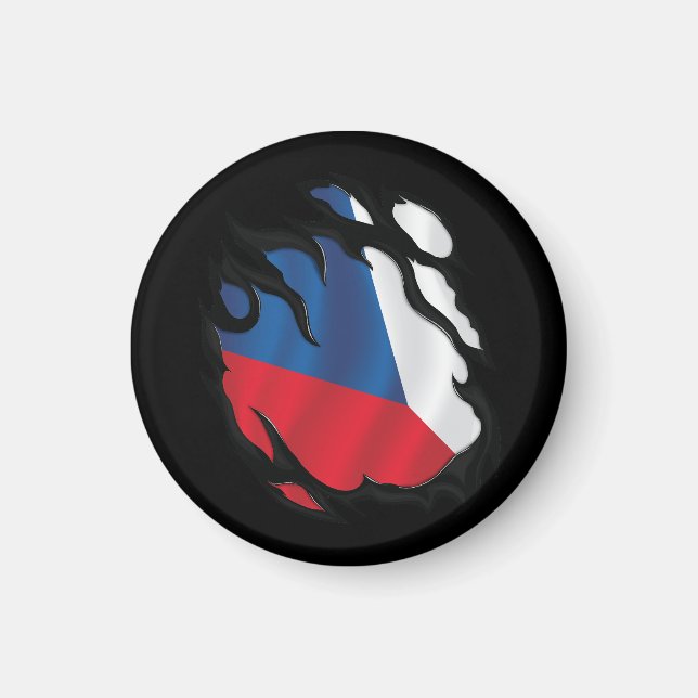 Imã Bandeira Ripada Da República Checa (Frente)