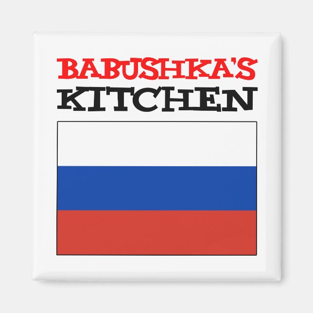 Imã Bandeira russa da cozinha de Babushka (Frente)