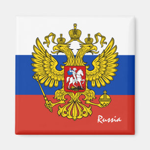 Imã Bandeira russa e fãs desportivos e feriados russo