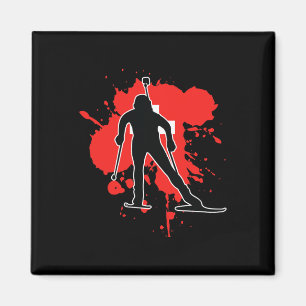 Imã Bandeira suiça Biathlonista - Swiss Biathlon