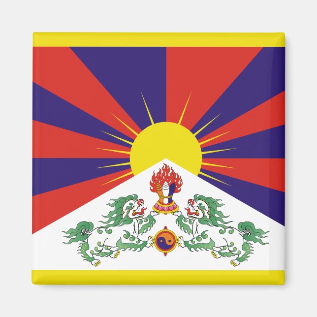 Imã Bandeira Tibetana (Frente)