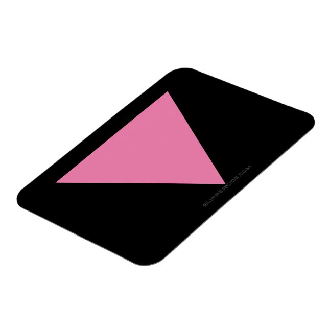 Ímã bandeira triângulo rosa SlipperyJoe's símbolo rosa (Left Side)