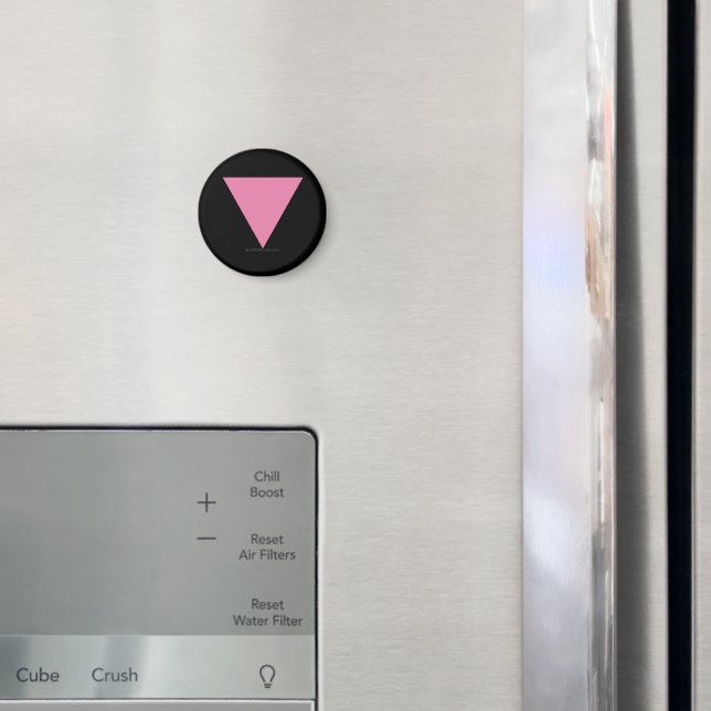 Imã bandeira triângulo rosa SlipperyJoe's símbolo rosa (In Situ (Fridge))