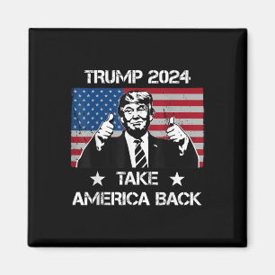Imã Bandeira Trump 2024 Leva os Homens Americanos de V