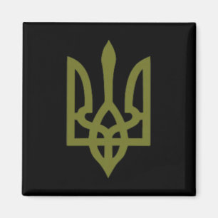 Imã Bandeira ucraniana Brasão Símbolo Sinal Logotipo U