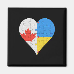 Imã Bandeira ucraniana canadense Coração Canadá Ucrâni