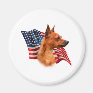 Imã Bandeira (vermelha) do Pinscher diminuto