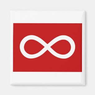 Imã Bandeira Vermelha Métis