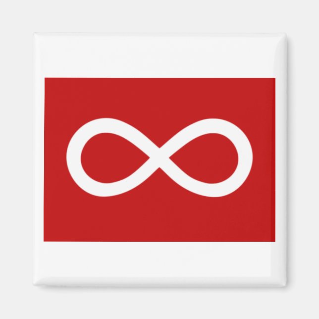 Imã Bandeira Vermelha Métis (Frente)