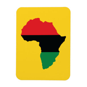 Ímã Bandeira vermelha, preta & verde de África