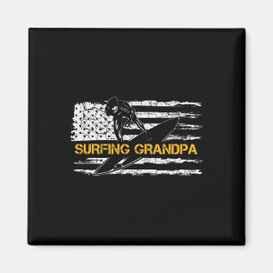 Imã Bandeira Vintage dos EUA Avô Orgulhoso de Surfar S