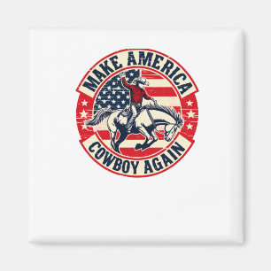 Imã Bandeira Vintage Western Rodeo EUA Faz a América s