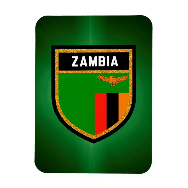 Ímã Bandeira Zâmbia (Vertical)