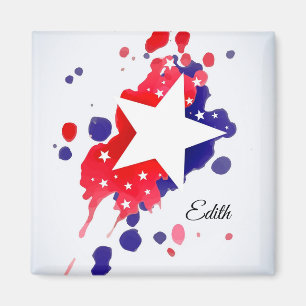 Imã Bandeiras abstrato-Americanas Estrelas e faixas co