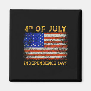 Imã Bandeiras Americanas Feliz 4 de Julho Dia da Indep