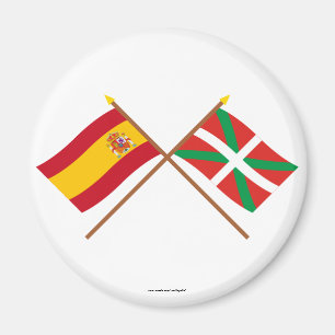 Imã Bandeiras cruzadas de Espanha e País Vasco (Euska