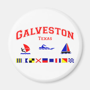 Imã Bandeiras de sinal de Galveston TX