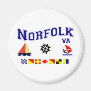 Imã Bandeiras de sinal de Norfolk VA