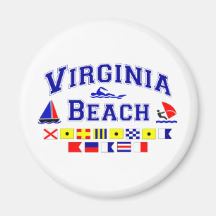 Imã Bandeiras de sinal de Virginia Beach VA