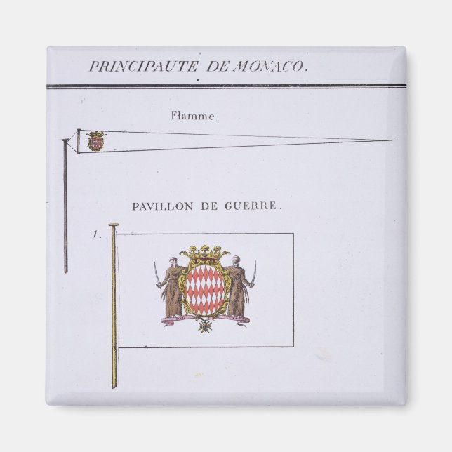 Imã Bandeiras do Mônaco, de um livro francês de sinali (Frente)
