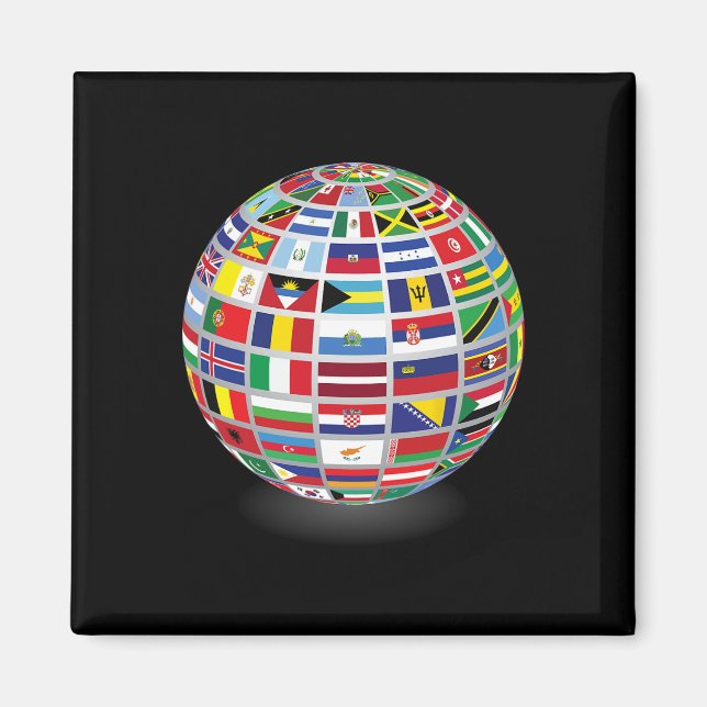 Imã Bandeiras Dos Países Do Mundo Internacional (Frente)