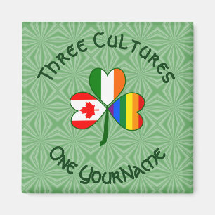Imã Bandeiras Irlandesas Canadenses Orgulho Gay Trevo