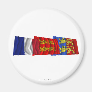 Imã Bandeiras Manche, Basse-Normandia e França