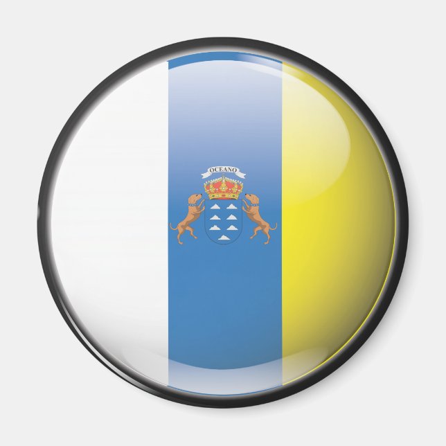 Imã Bandera y escudo de Islas Canarias (Frente)