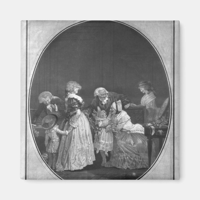 Imã Bando de flores ou comemorando a avó (Frente)