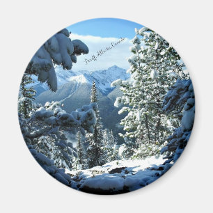 Imã Banff, Alberta, Canadá, coberto de neve