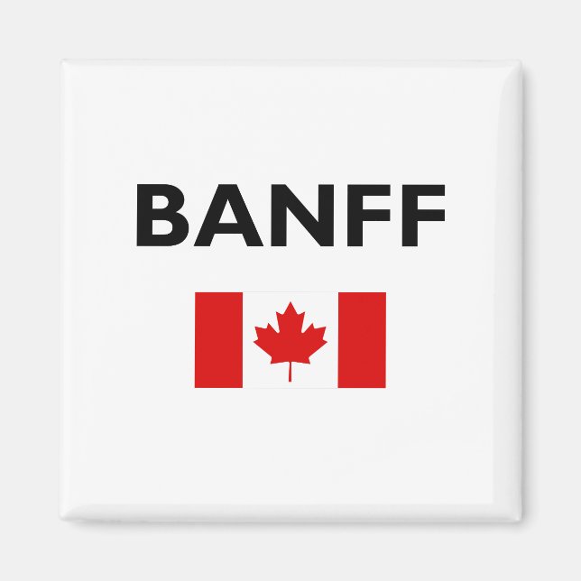 Imã Banff Canada Flag Light-Color (Frente)