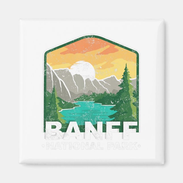 Imã Banff National Park Lake Louise Canada Vintage (Frente)