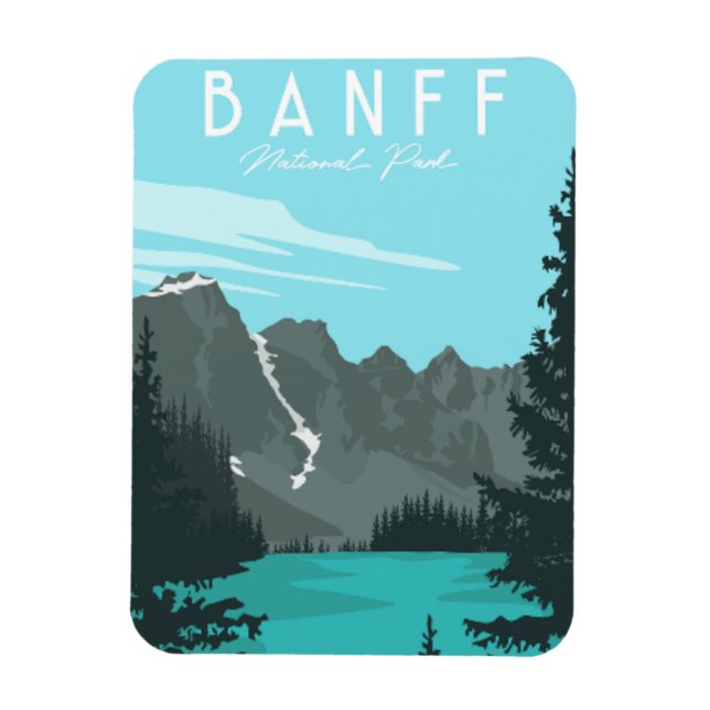 Ímã Banff National Park Magnet Canadá (Vertical)